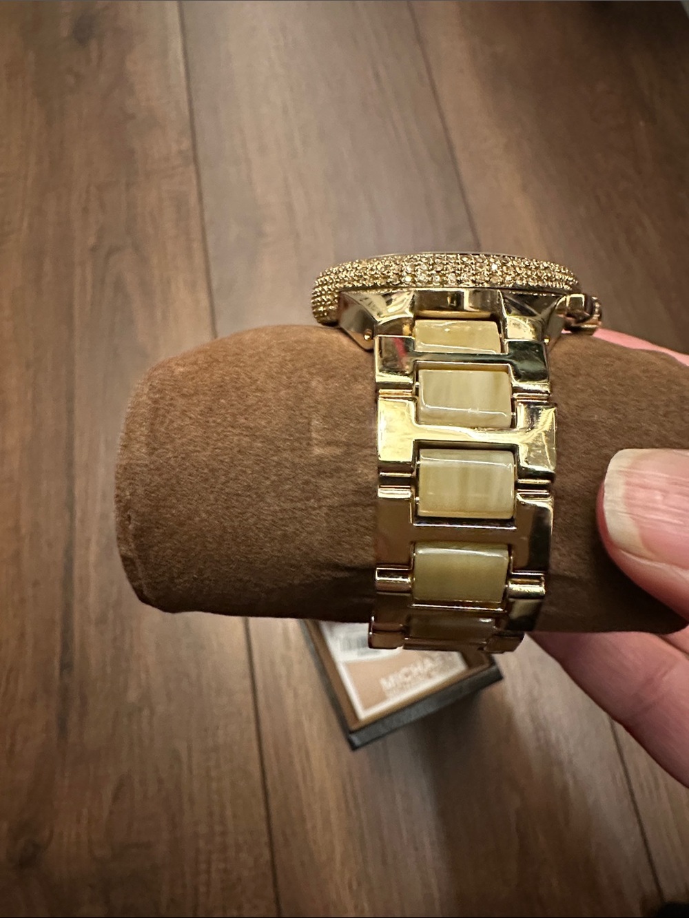 Michael Kors Gold Crystal Pavé Women's Bracelet Watch - Picture 3 of 9